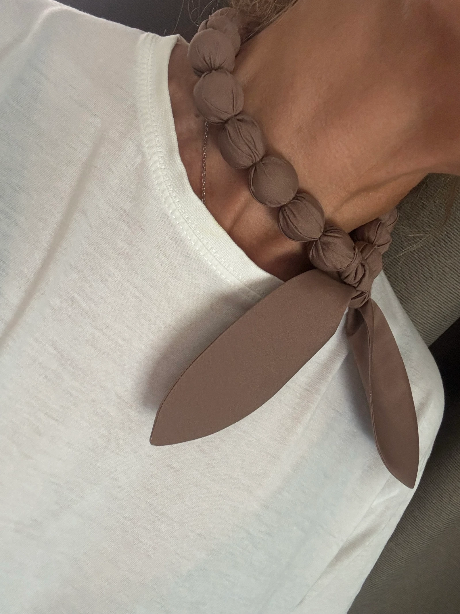 Collar textil anudado pañuelo  – photo 3
